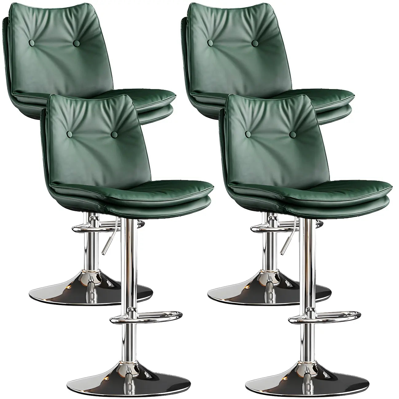 Tabourets de bar pivotants en cuir réglables modernes