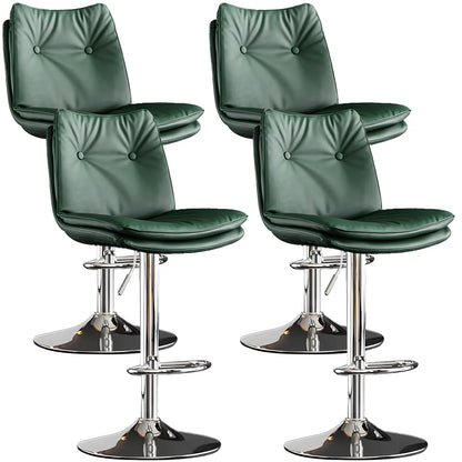 Tabourets de bar pivotants en cuir réglables modernes