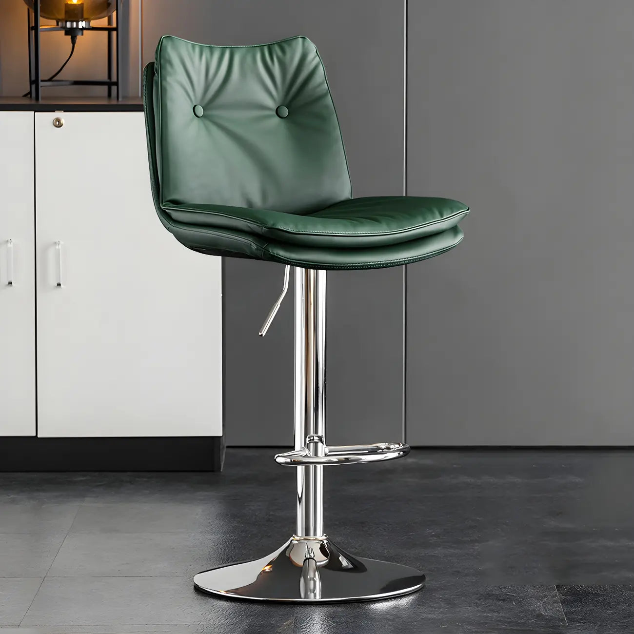 Tabourets de bar pivotants en cuir réglables modernes