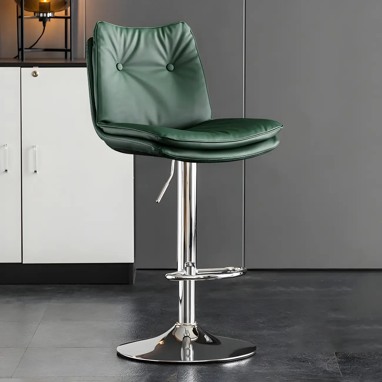 Tabourets de bar pivotants en cuir réglables modernes
