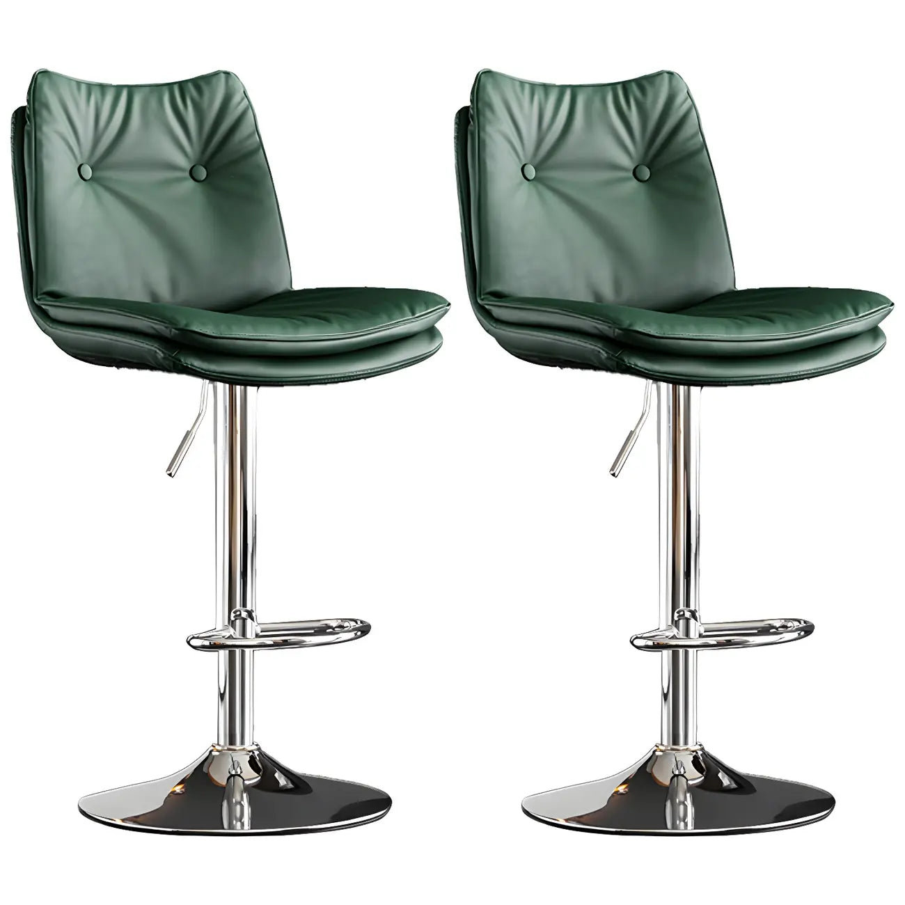 Tabourets de bar pivotants en cuir réglables modernes