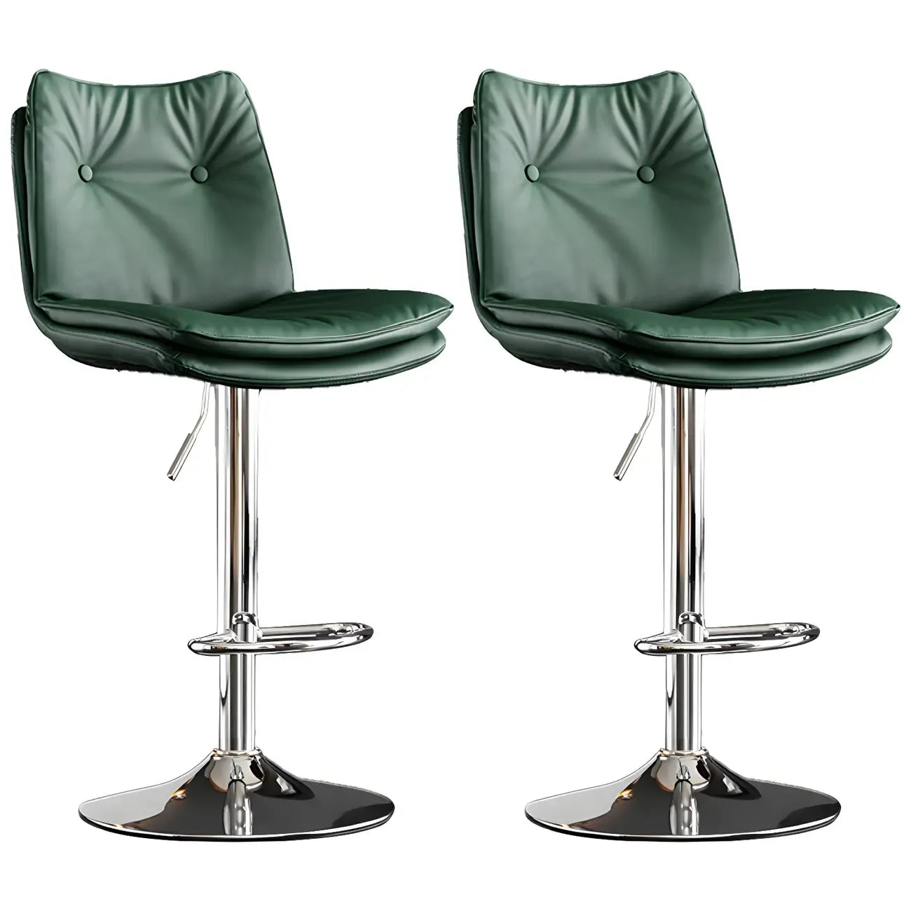 Tabourets de bar pivotants en cuir réglables modernes
