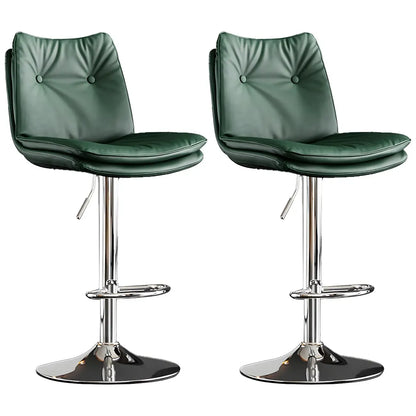 Tabourets de bar pivotants en cuir réglables modernes