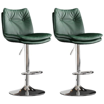 Tabourets de bar pivotants en cuir réglables modernes