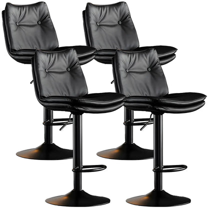 Tabourets de bar pivotants en cuir réglables modernes