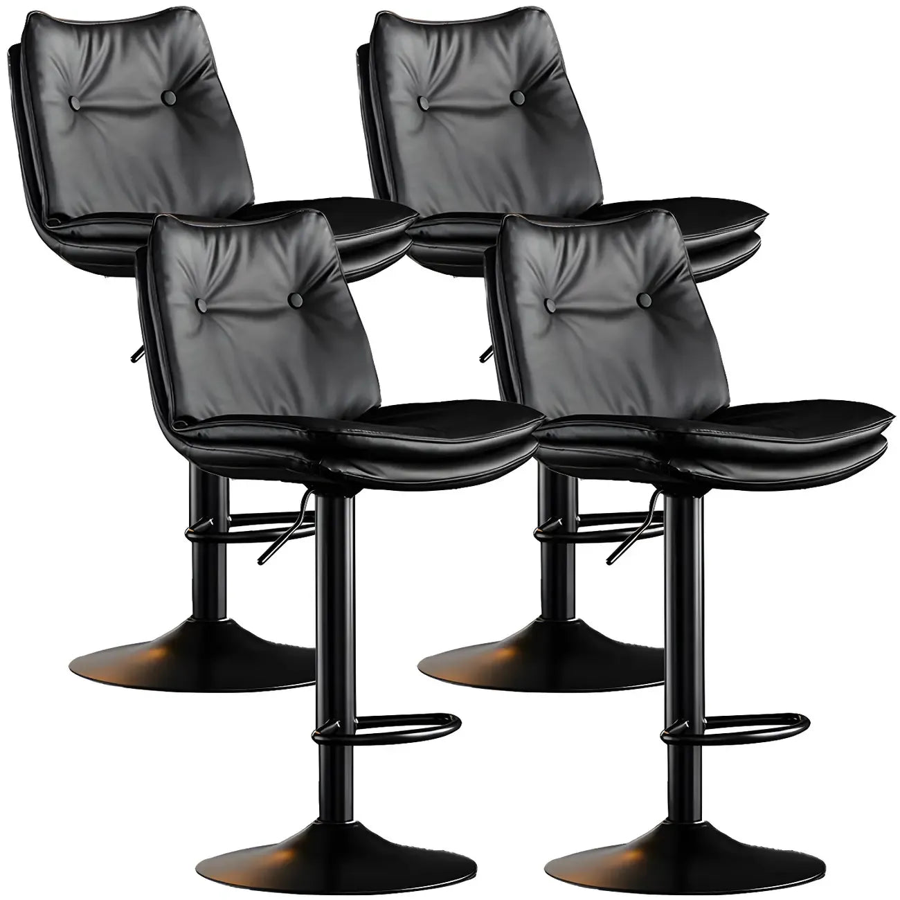Tabourets de bar pivotants en cuir réglables modernes