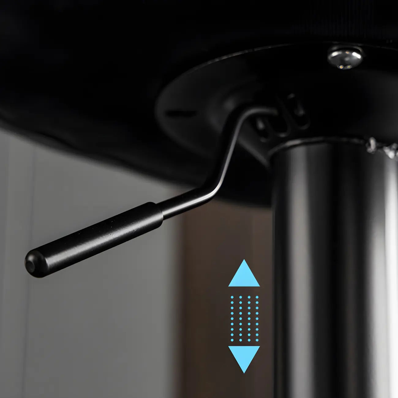 Tabourets de bar pivotants en cuir réglables modernes