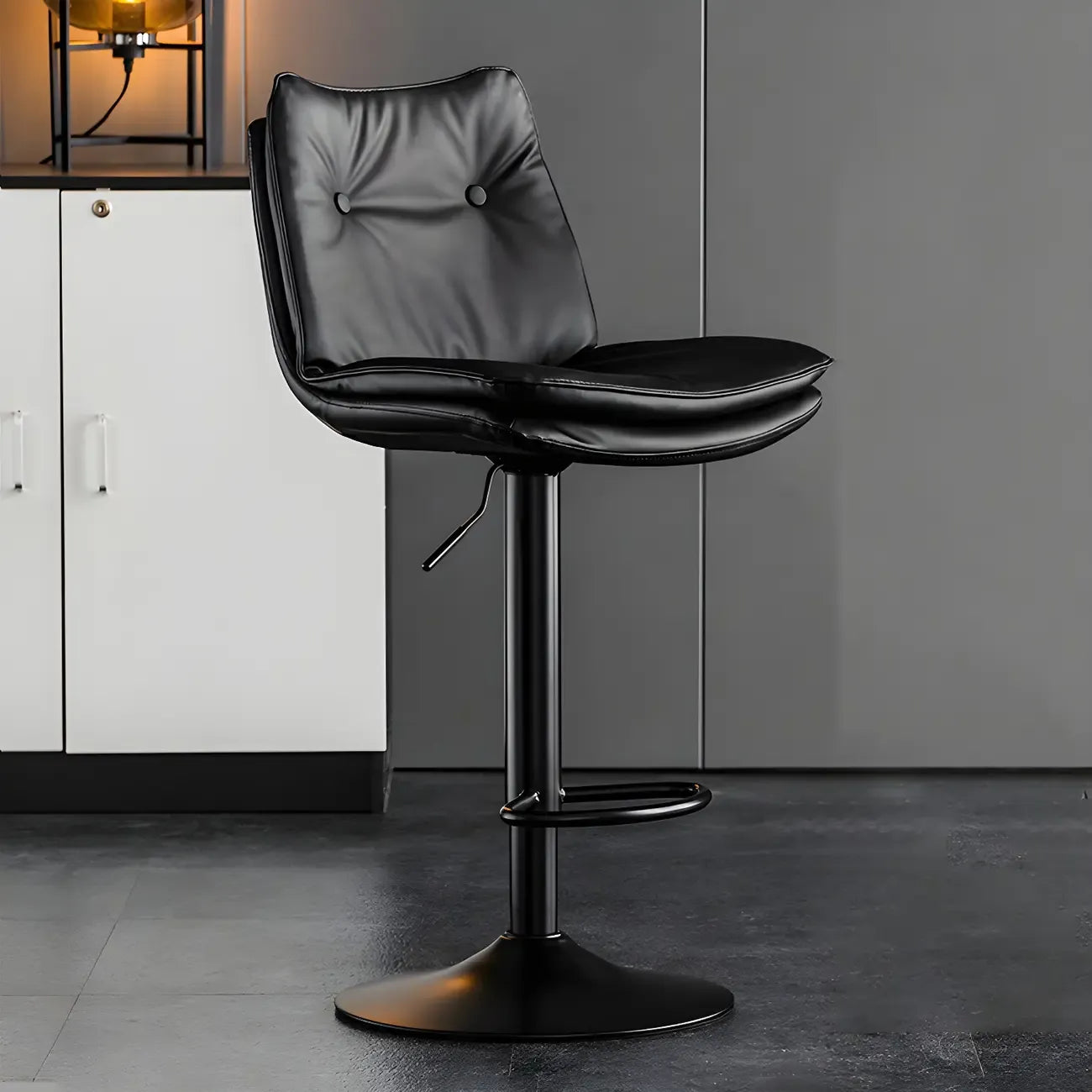 Tabourets de bar pivotants en cuir réglables modernes