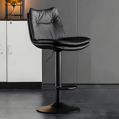 Tabourets de bar pivotants en cuir réglables modernes