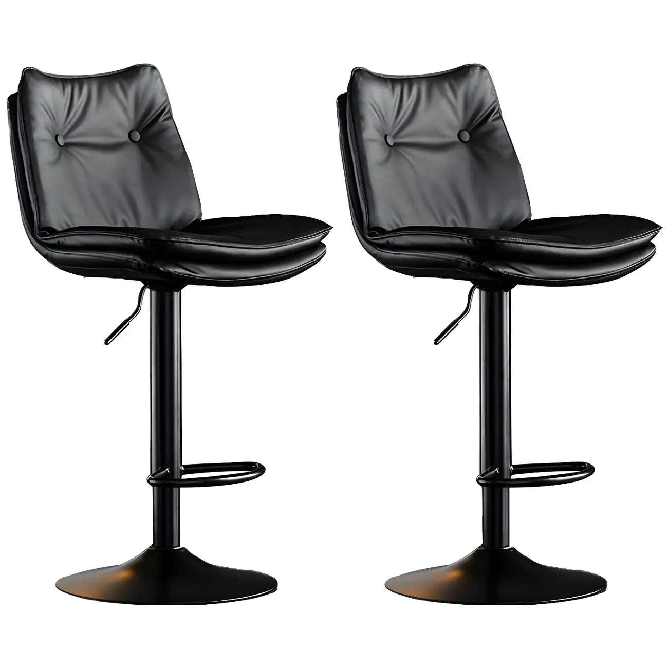 Tabourets de bar pivotants en cuir réglables modernes