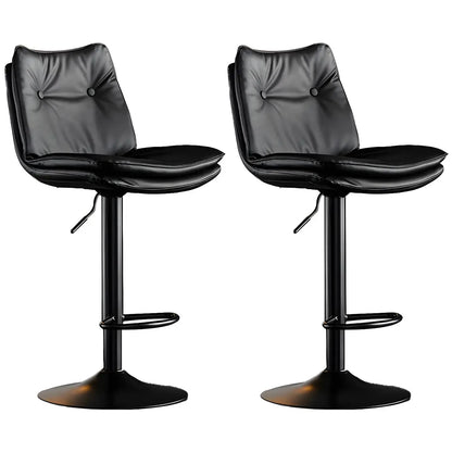 Tabourets de bar pivotants en cuir réglables modernes