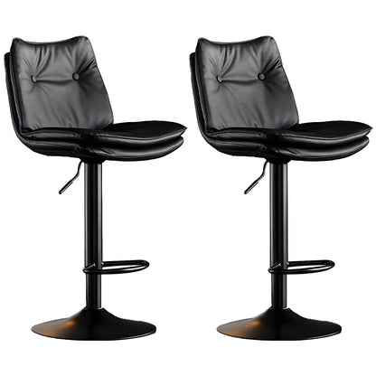 Tabourets de bar pivotants en cuir réglables modernes
