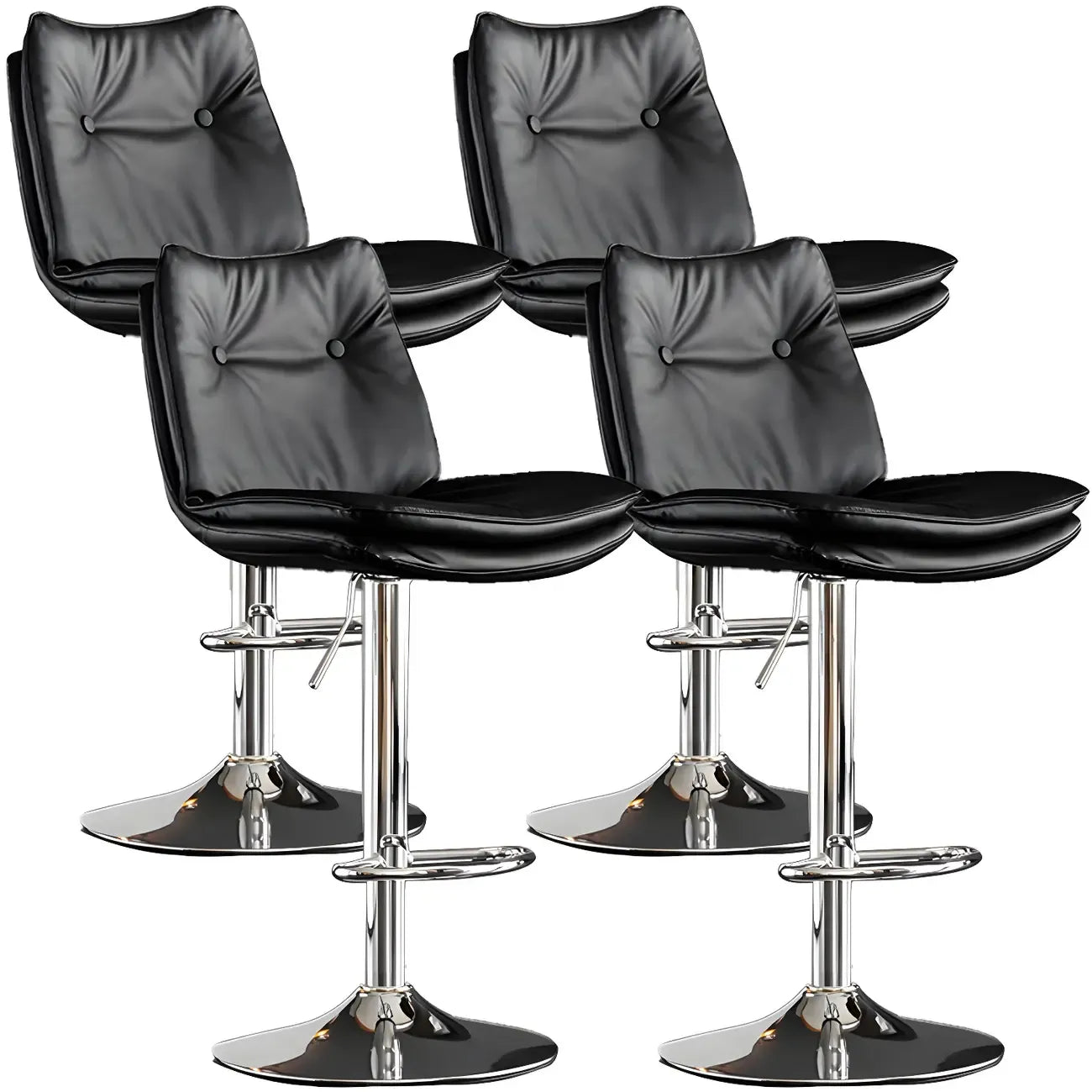 Tabourets de bar pivotants en cuir réglables modernes