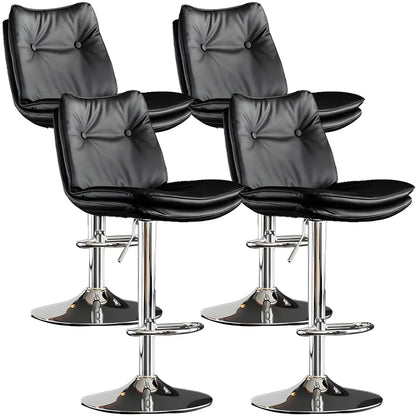 Tabourets de bar pivotants en cuir réglables modernes