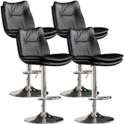 Tabourets de bar pivotants en cuir réglables modernes