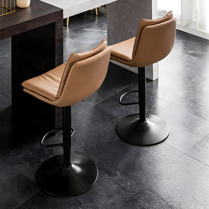 Tabourets de bar pivotants en cuir réglables modernes