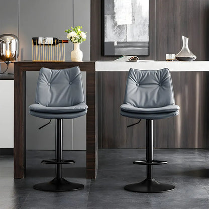 Tabourets de bar pivotants en cuir réglables modernes