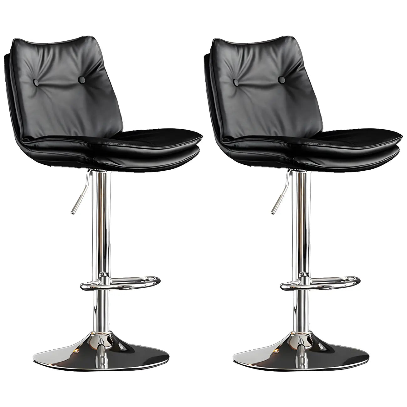 Tabourets de bar pivotants en cuir réglables modernes