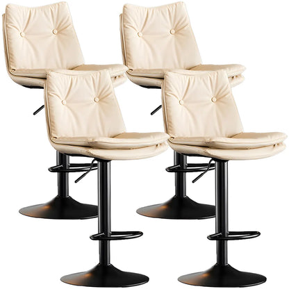 Tabourets de bar pivotants en cuir réglables modernes