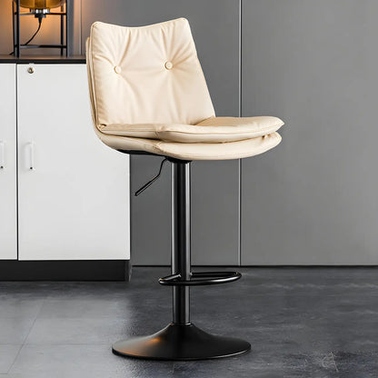 Tabourets de bar pivotants en cuir réglables modernes