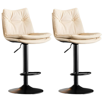 Tabourets de bar pivotants en cuir réglables modernes