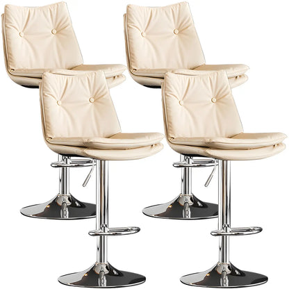 Tabourets de bar pivotants en cuir réglables modernes