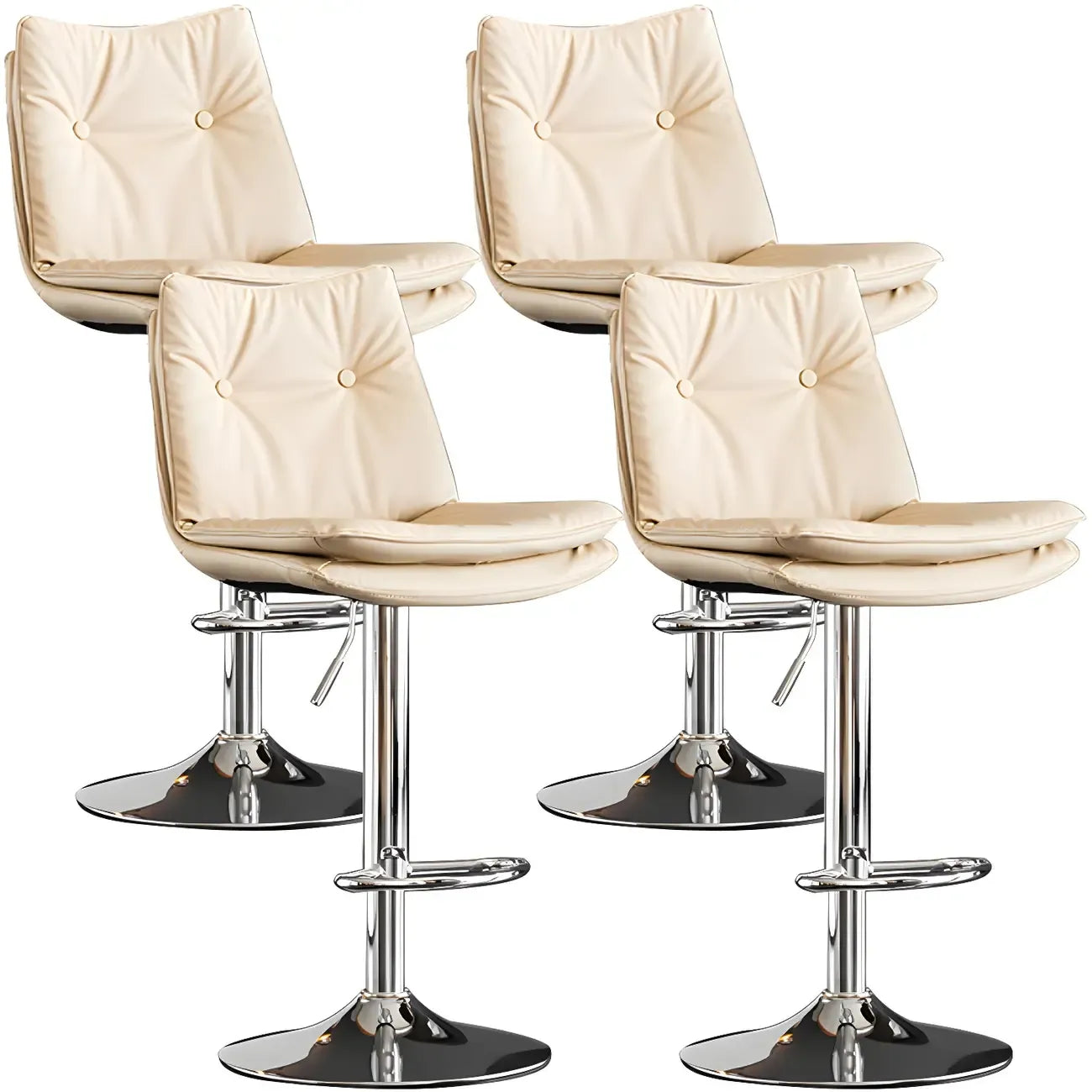 Tabourets de bar pivotants en cuir réglables modernes