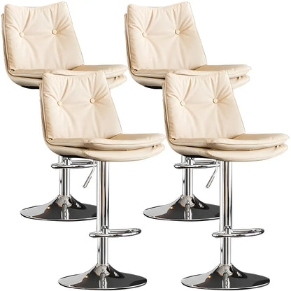 Tabourets de bar pivotants en cuir réglables modernes