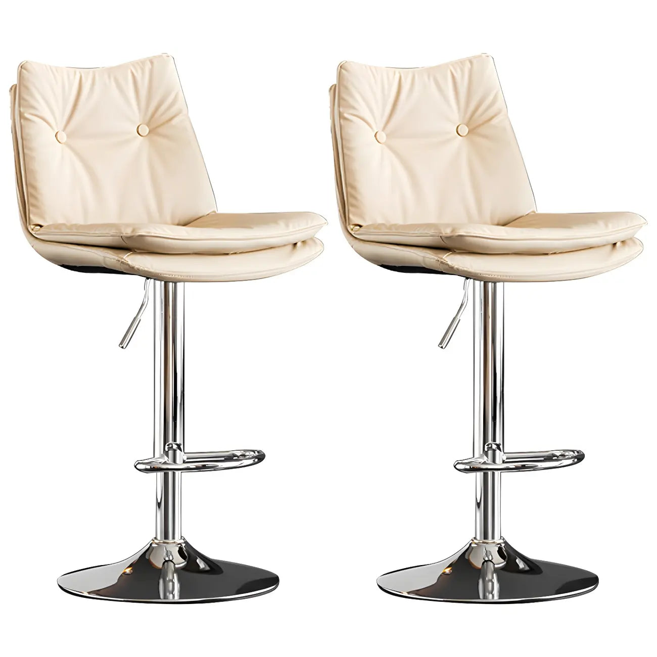 Tabourets de bar pivotants en cuir réglables modernes