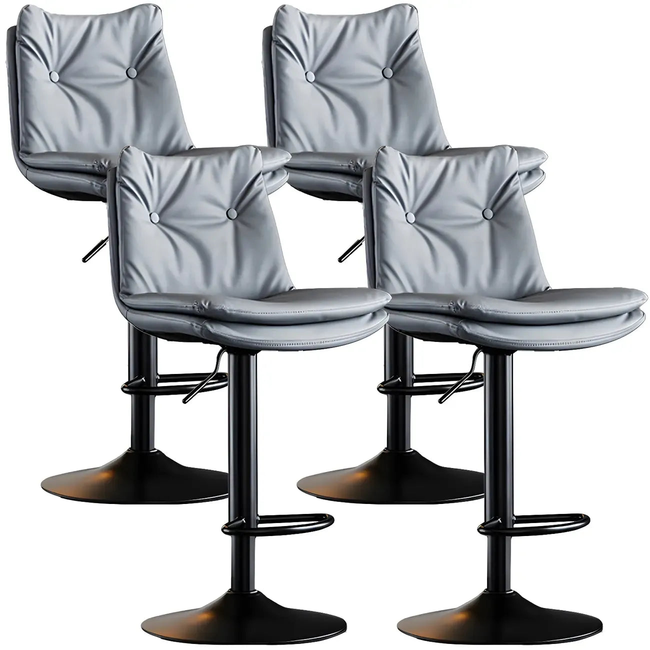 Tabourets de bar pivotants en cuir réglables modernes