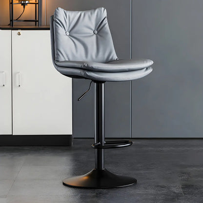 Tabourets de bar pivotants en cuir réglables modernes