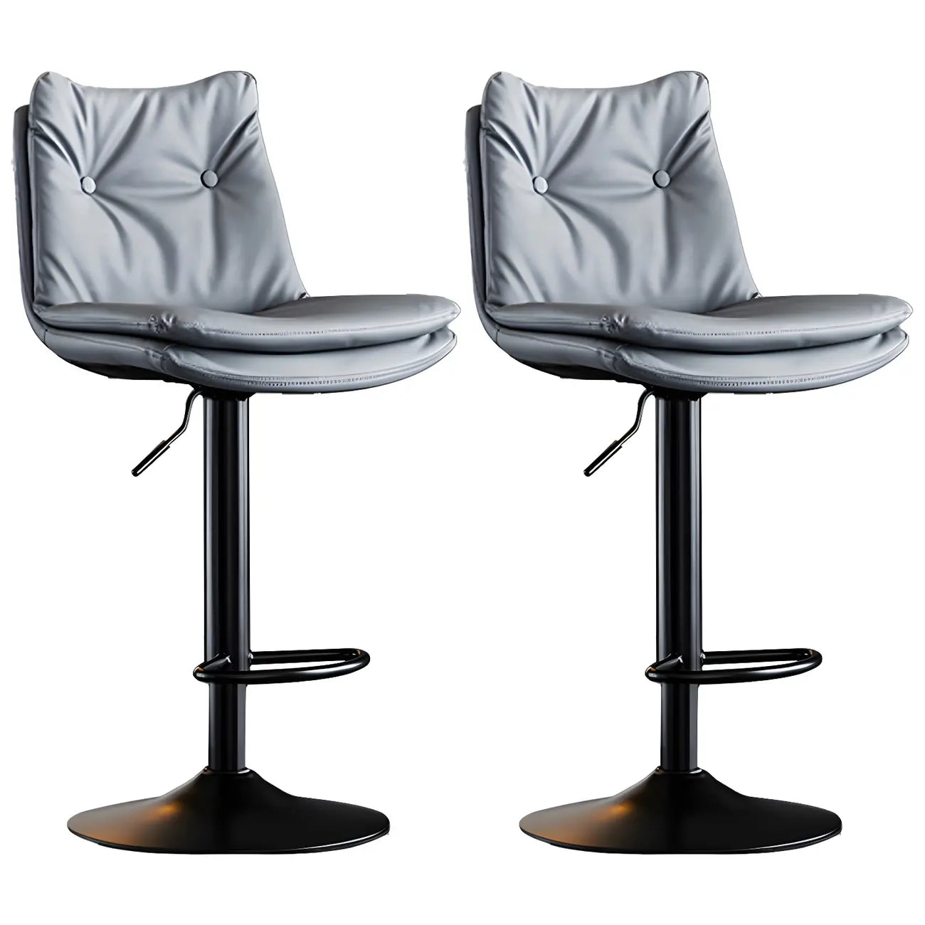 Tabourets de bar pivotants en cuir réglables modernes
