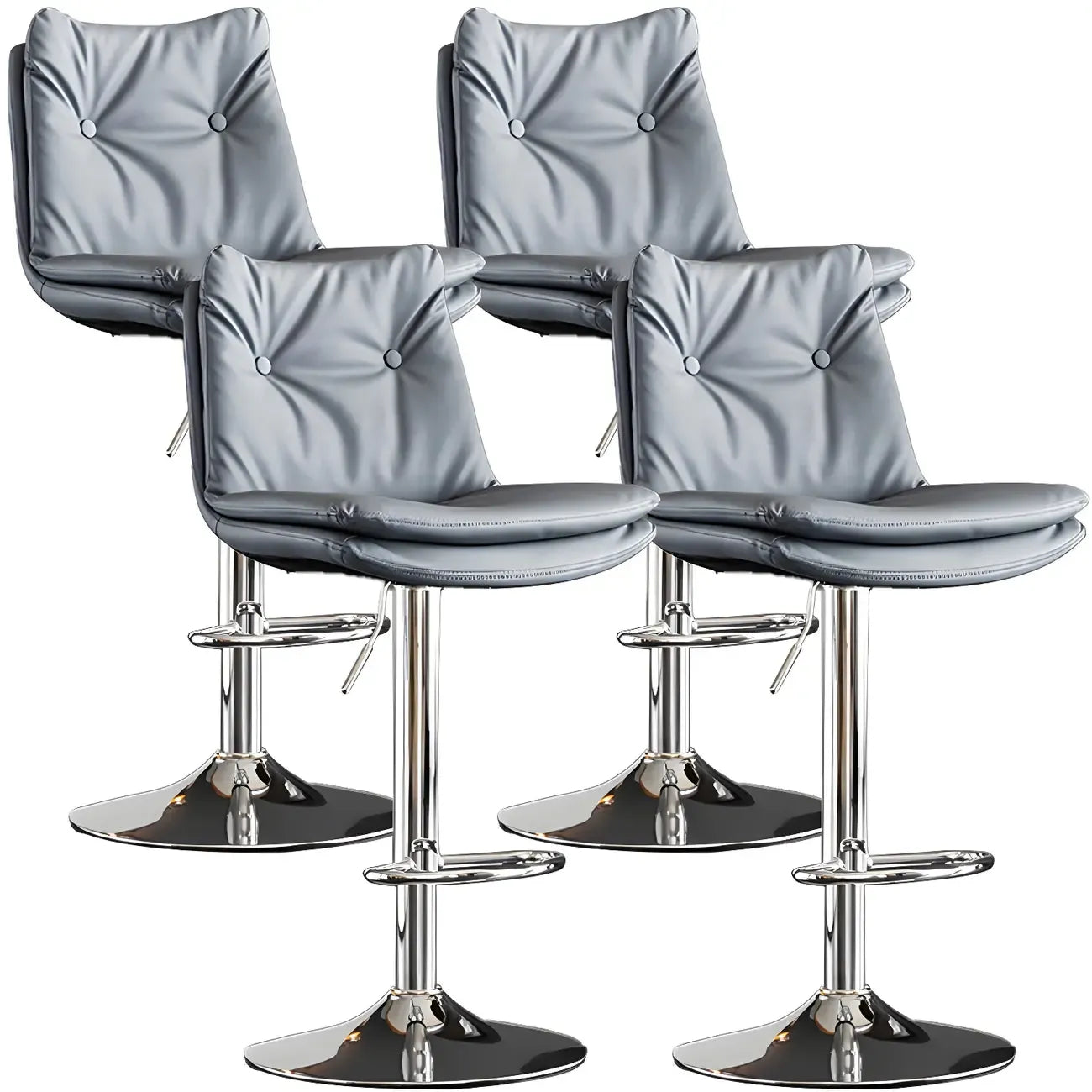 Tabourets de bar pivotants en cuir réglables modernes