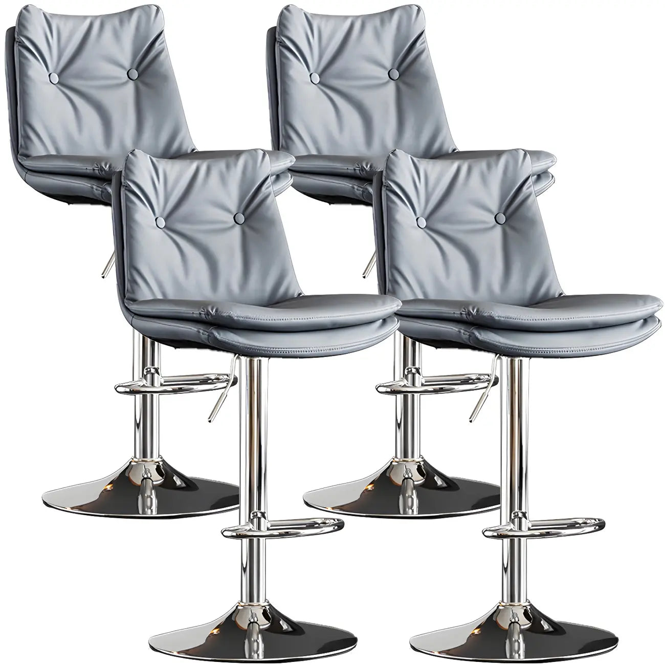 Tabourets de bar pivotants en cuir réglables modernes