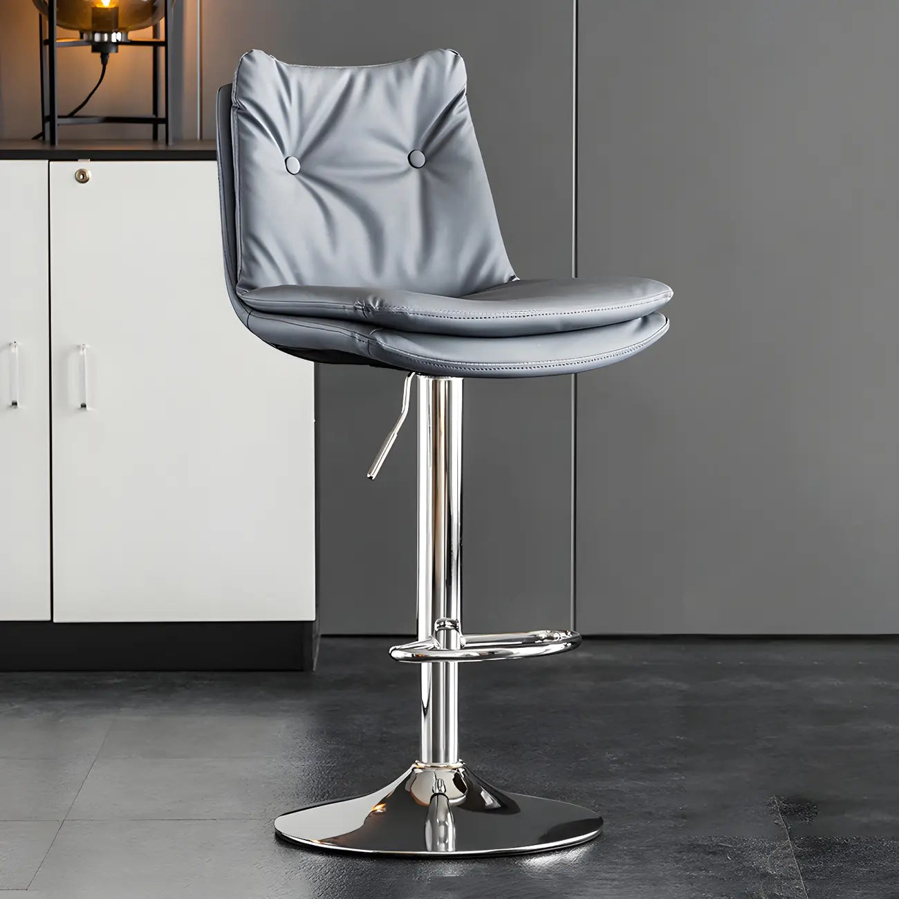 Tabourets de bar pivotants en cuir réglables modernes