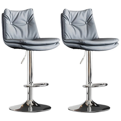 Tabourets de bar pivotants en cuir réglables modernes