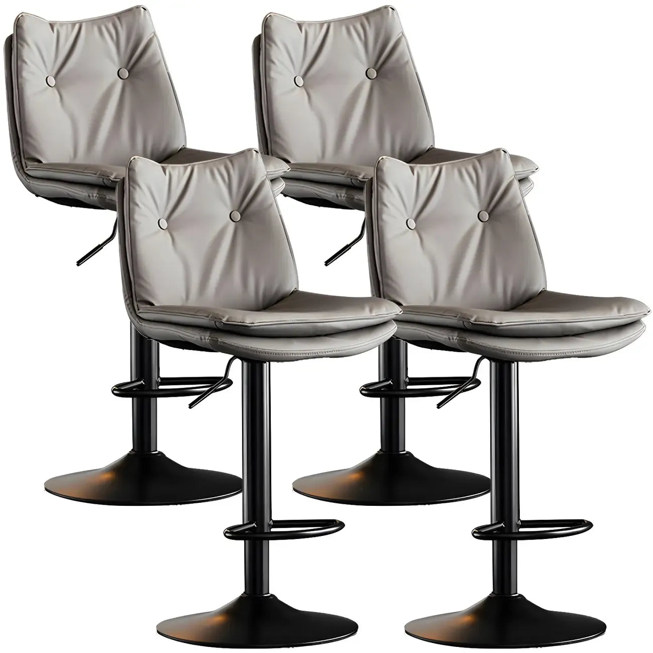 Tabourets de bar pivotants en cuir réglables modernes
