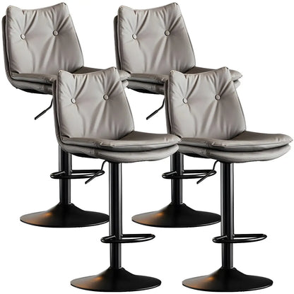 Tabourets de bar pivotants en cuir réglables modernes