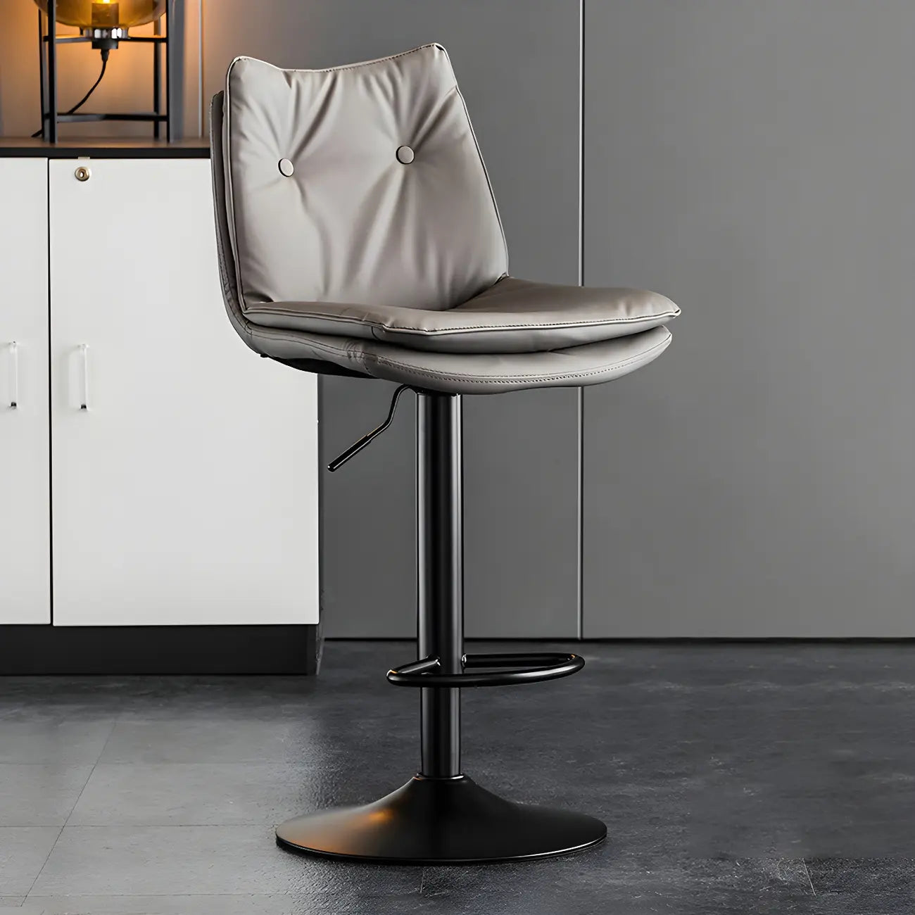 Tabourets de bar pivotants en cuir réglables modernes