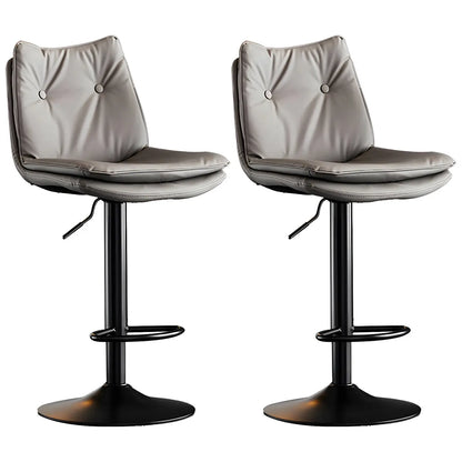 Tabourets de bar pivotants en cuir réglables modernes