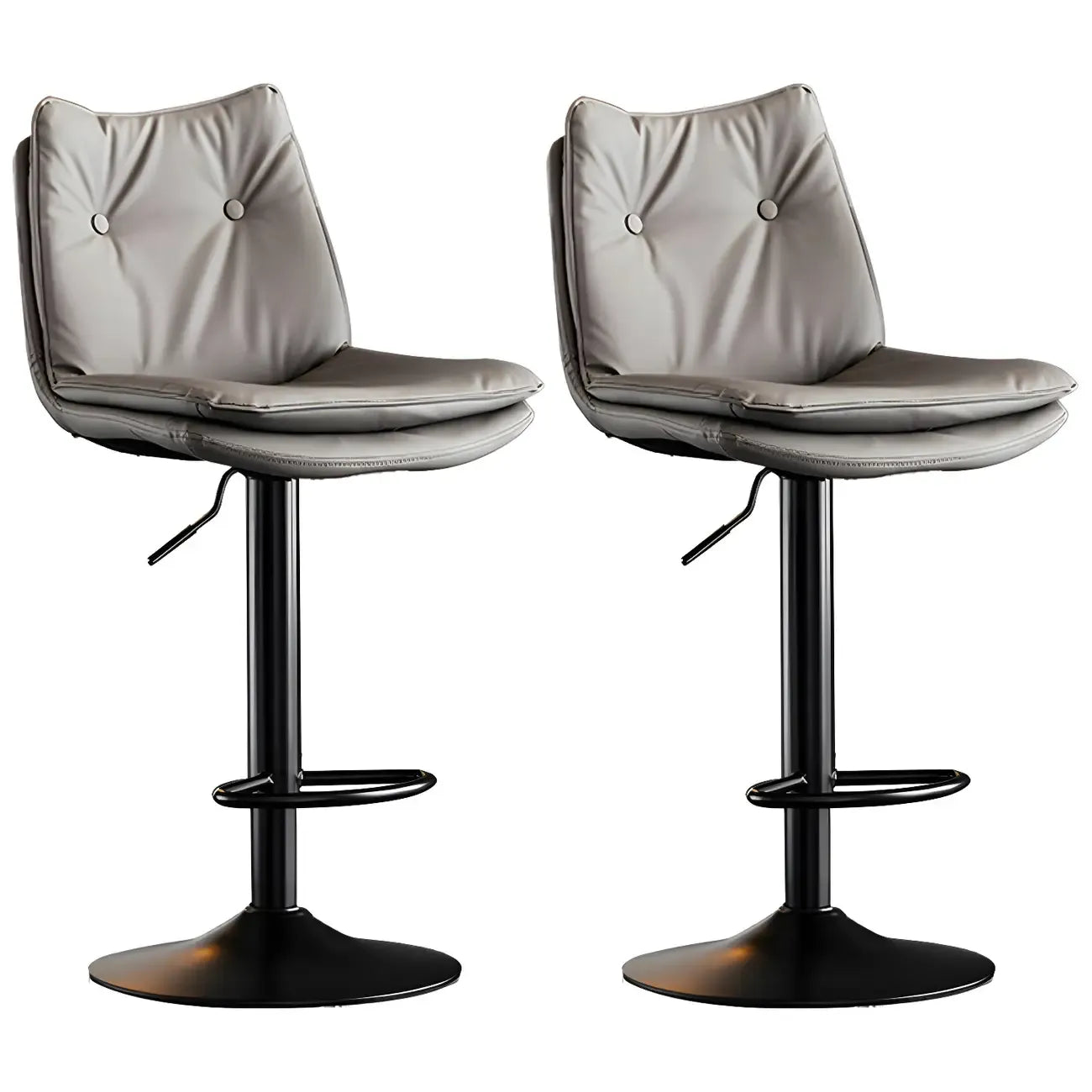 Tabourets de bar pivotants en cuir réglables modernes