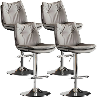 Tabourets de bar pivotants en cuir réglables modernes