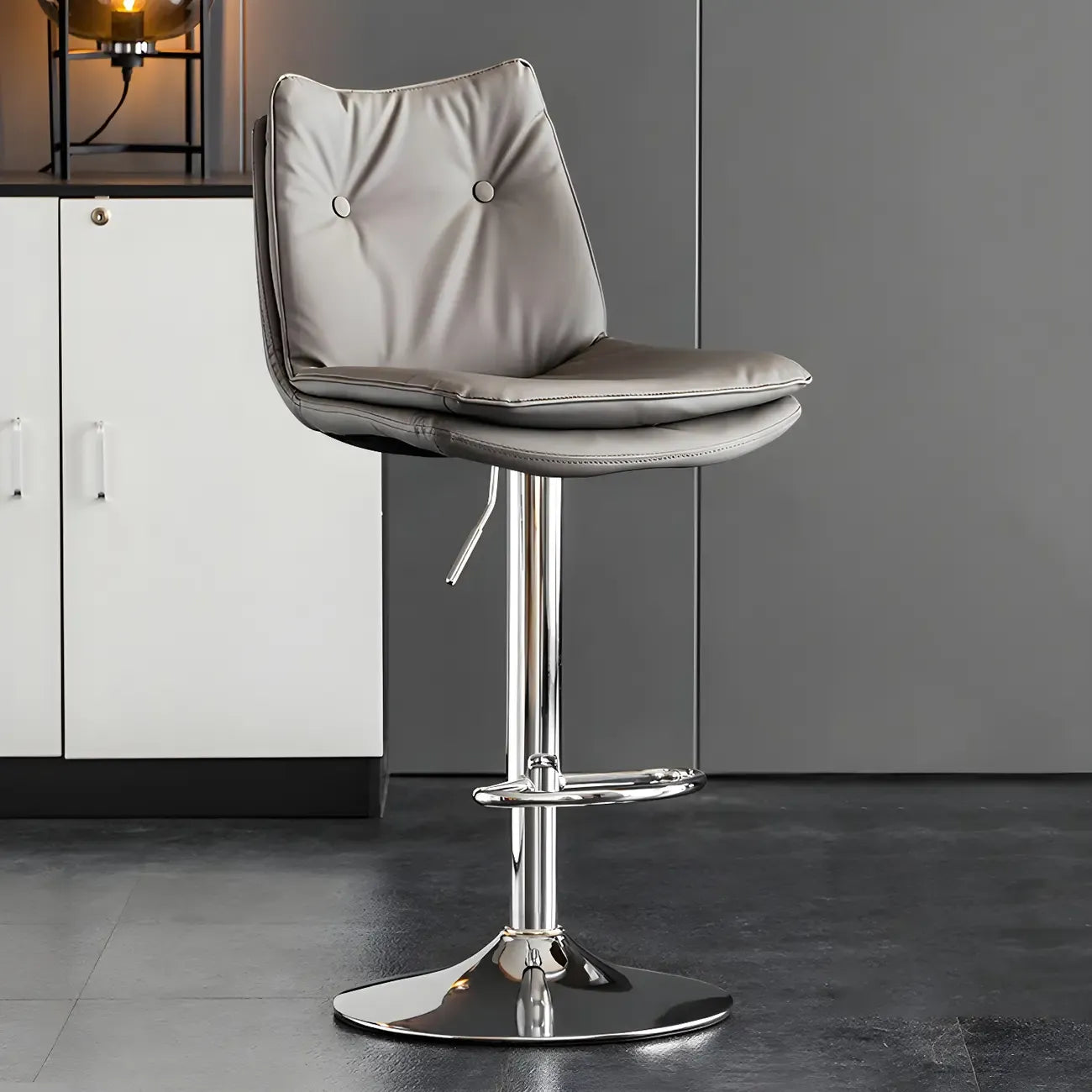 Tabourets de bar pivotants en cuir réglables modernes