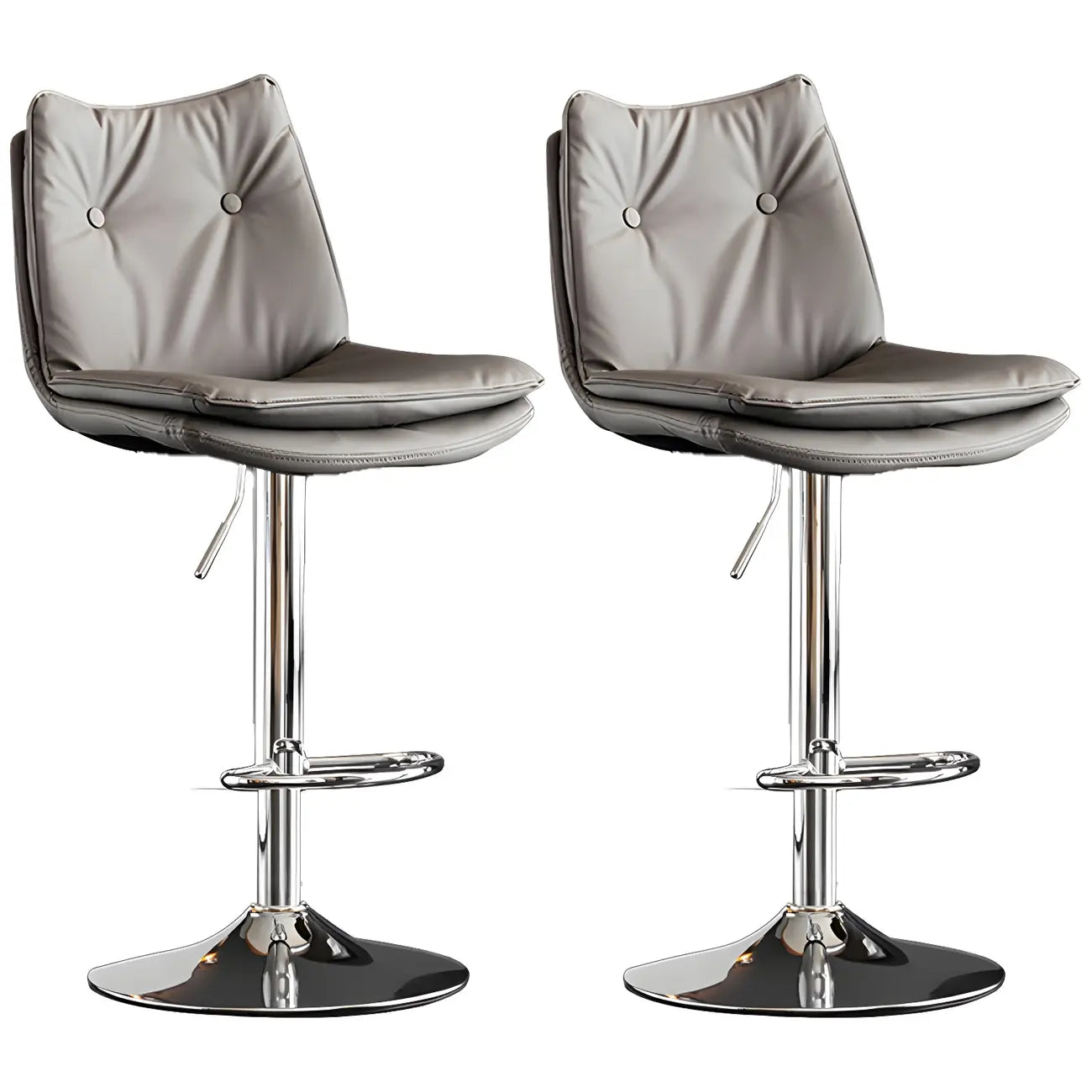 Tabourets de bar pivotants en cuir réglables modernes