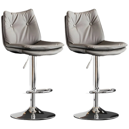 Tabourets de bar pivotants en cuir réglables modernes