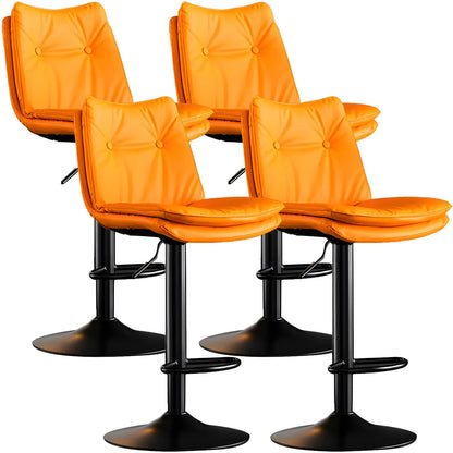 Tabourets de bar pivotants en cuir réglables modernes