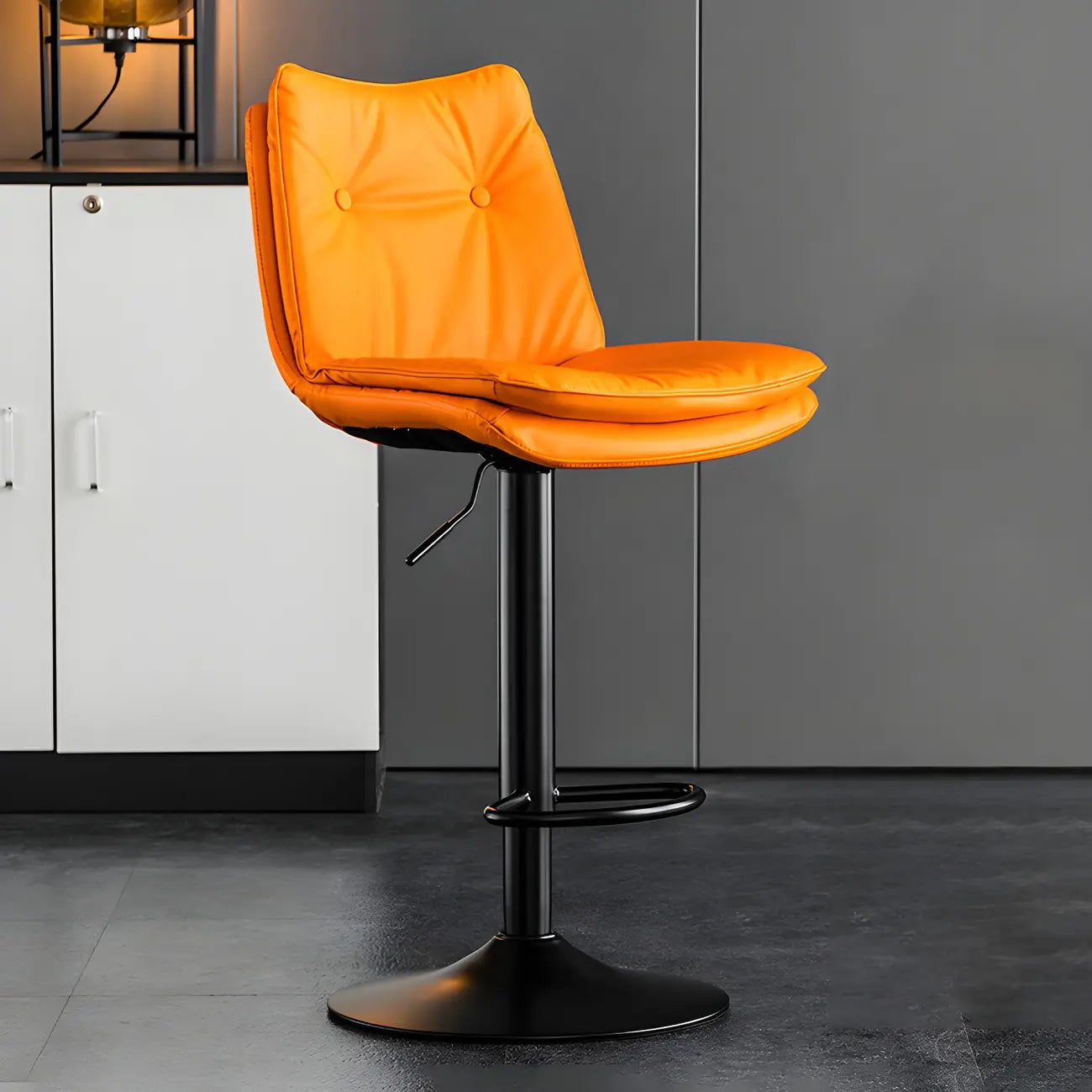 Tabourets de bar pivotants en cuir réglables modernes
