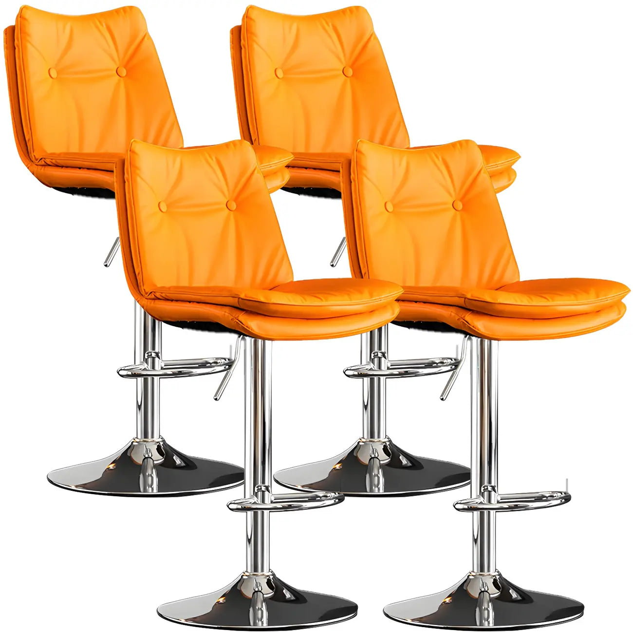 Tabourets de bar pivotants en cuir réglables modernes