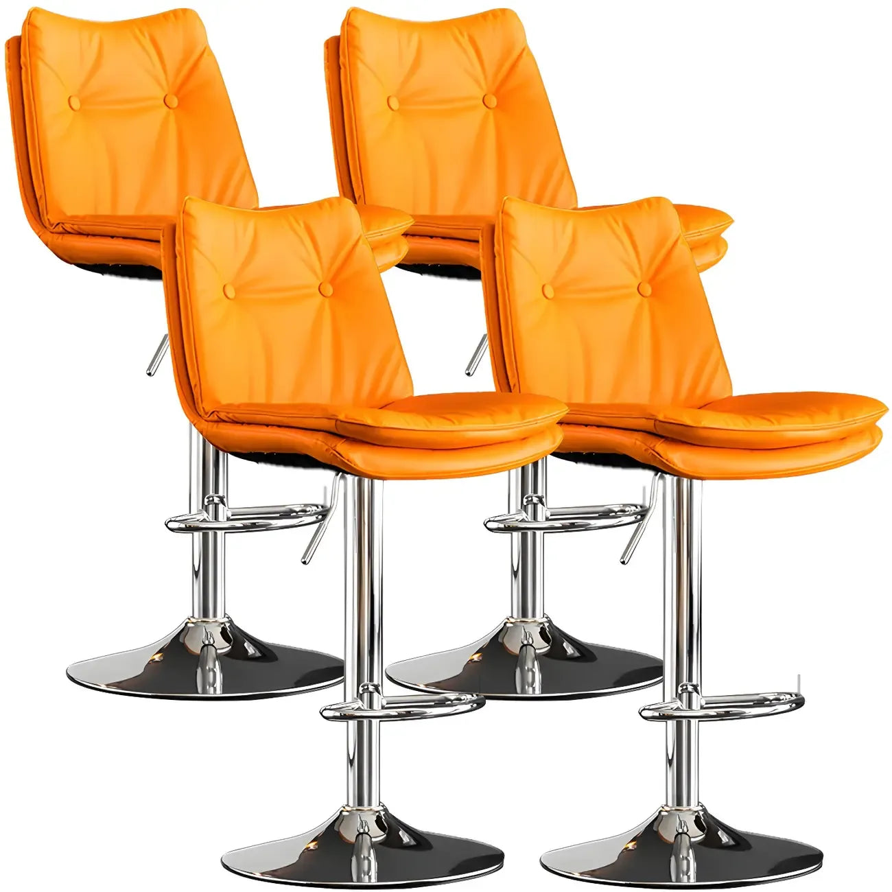 Tabourets de bar pivotants en cuir réglables modernes