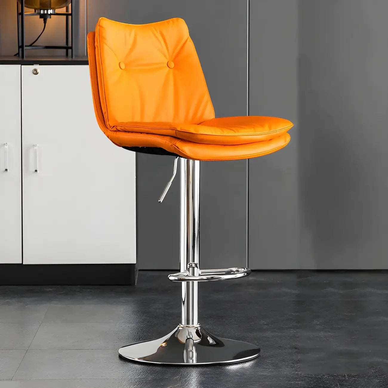 Tabourets de bar pivotants en cuir réglables modernes